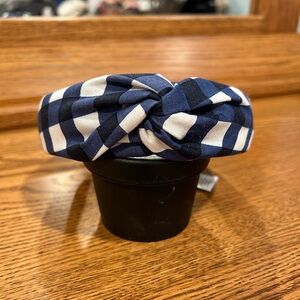 Kate Spade Blue and White Checkered Headband